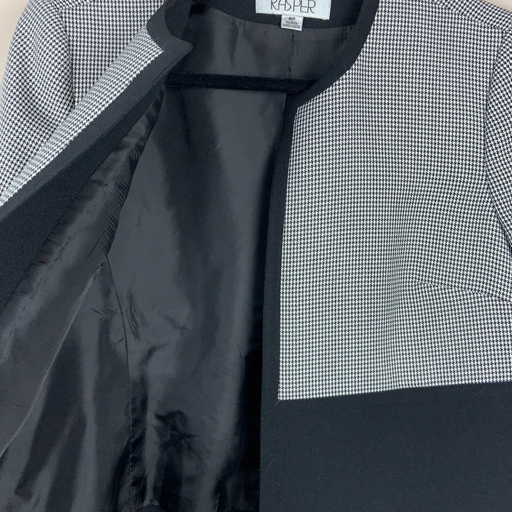 Kasper Open-Front Mixed Print Lined Blazer 8 Peti… - image 3